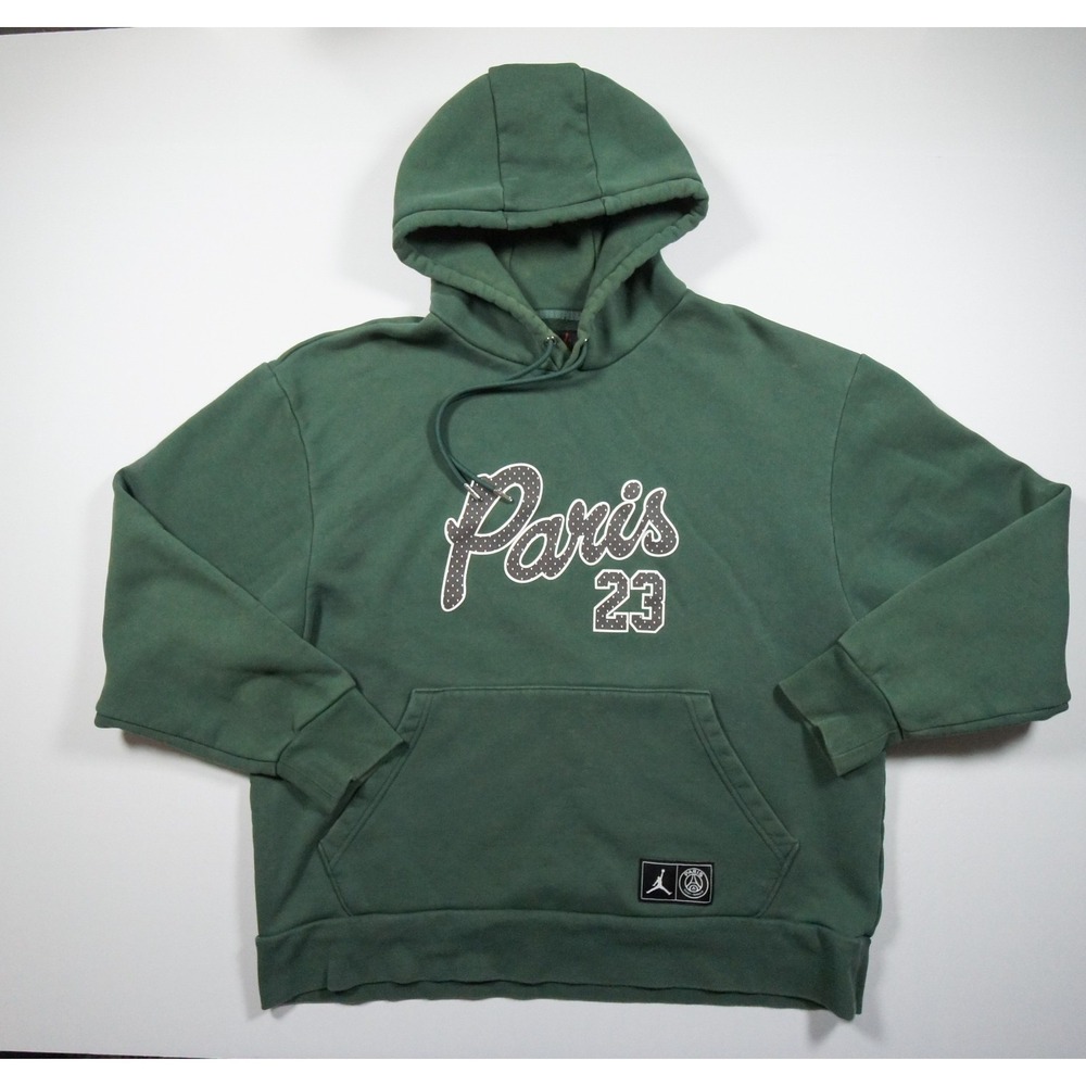 Paris Saint German Sweatshirt Mens 2XL XXL Green Air Jordan Hoodie Soccer Futbol